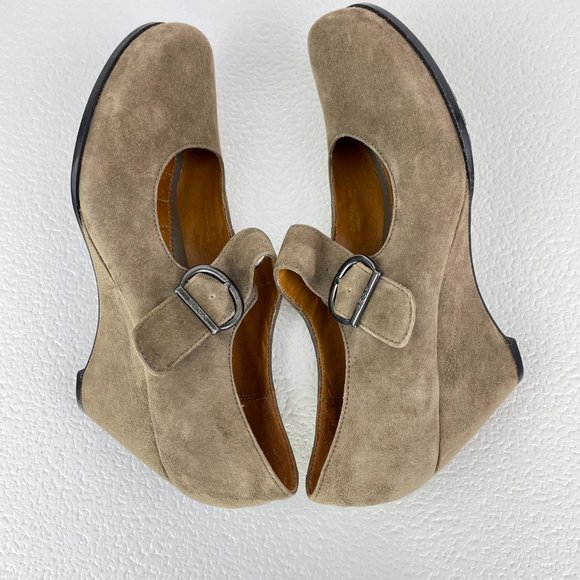 GEOX RESPIRA suede leather wedge with buckle strap - EU 41 / US 10.5 - Picture 6 of 13